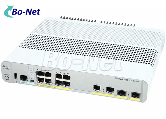 LAN Base Cisco Gigabit Switch WS-C2960CX-8PC-L 2960-CX 8 GE PoE+ 2 X 1G SFP Uplinks